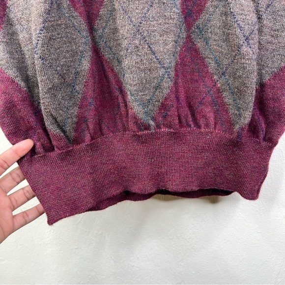 Jack Henry 100% Virgin Wool Argyle Mens Vest Size XL - Picture 7 of 9